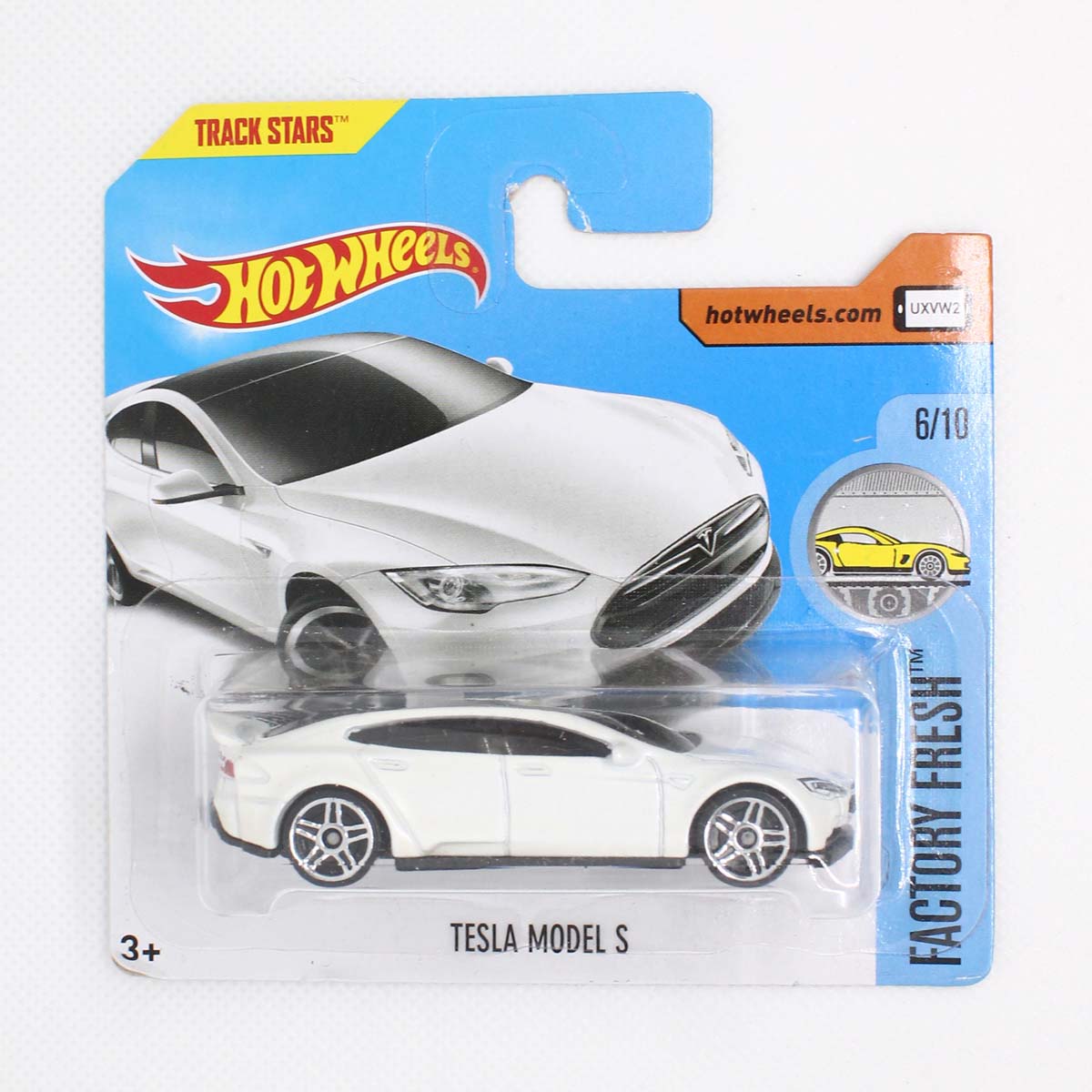 Hot Wheels 2017 #175/365 Tesla Modell S Weiß Fabrik Frisch 
